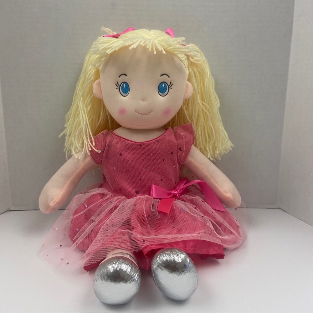 Sophie Rag Doll ,Soft, 19" great baby shower, Birthday ..Pony Tail Doll  1030